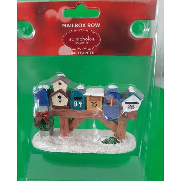 St. Nicholas Square Christmas Village Decoration- Puppy Joy Ride  & Mailbox Row - Picture 2 of 5
